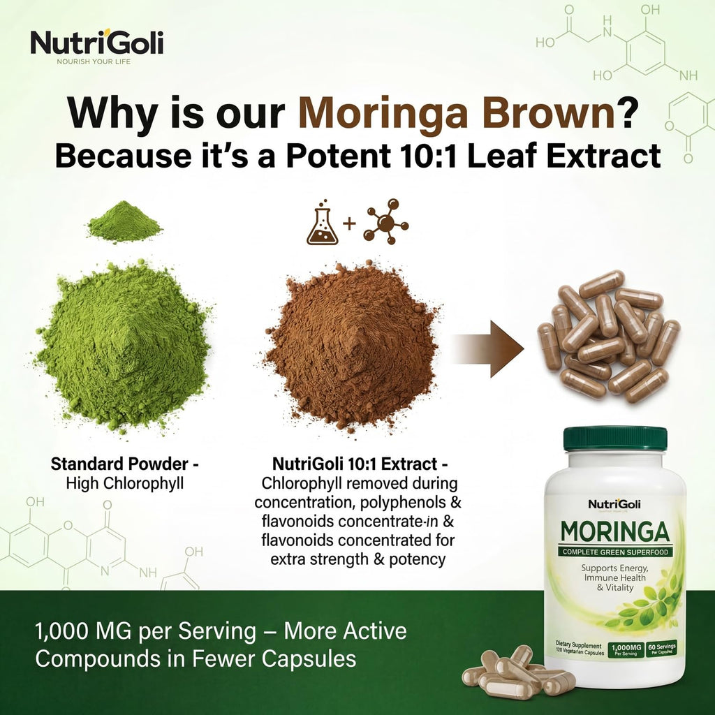 Moringa Capsules 1000mg 120 Vegetarian Capsules G5896