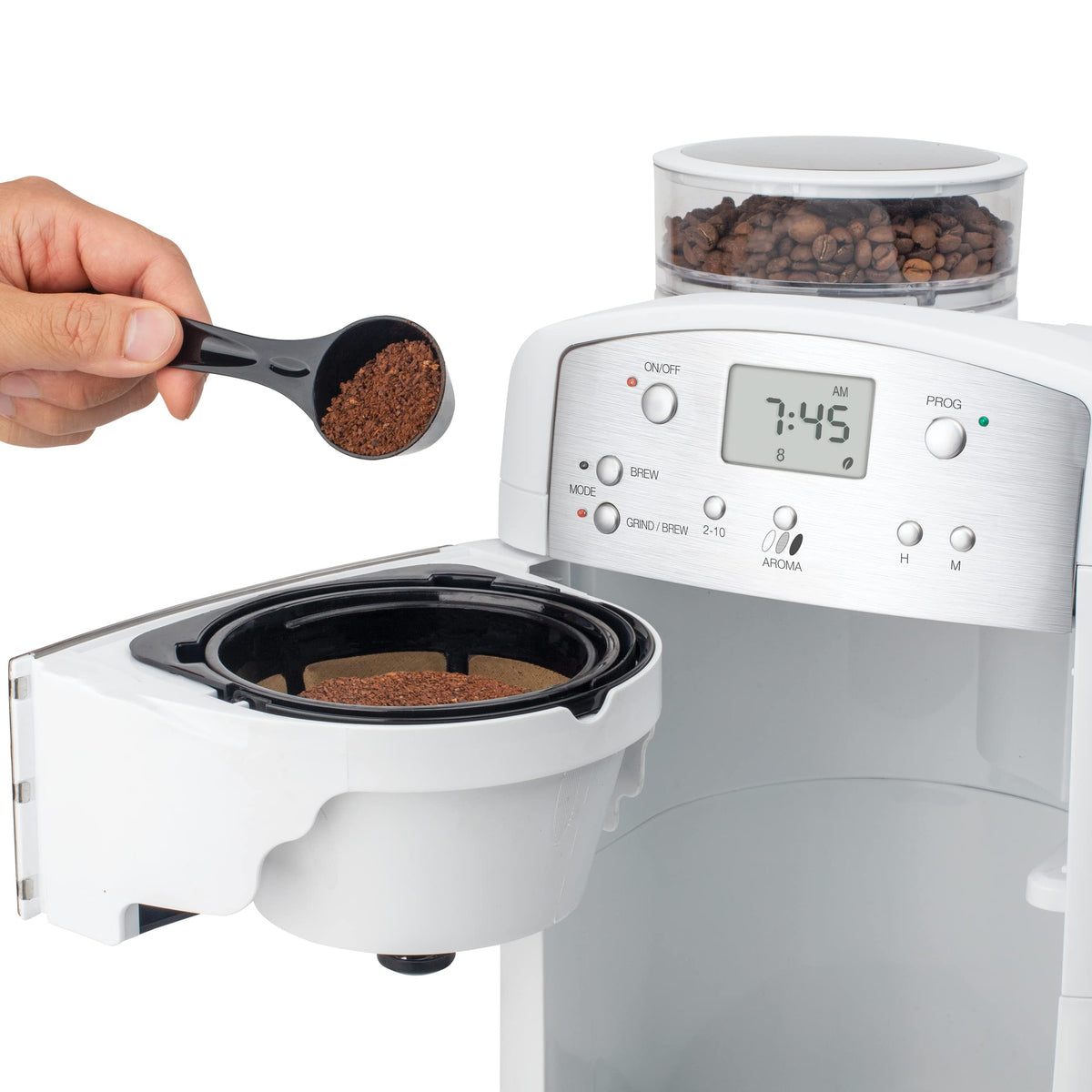 10-Cup Coffee Maker with Conical Burr Grinder T148033