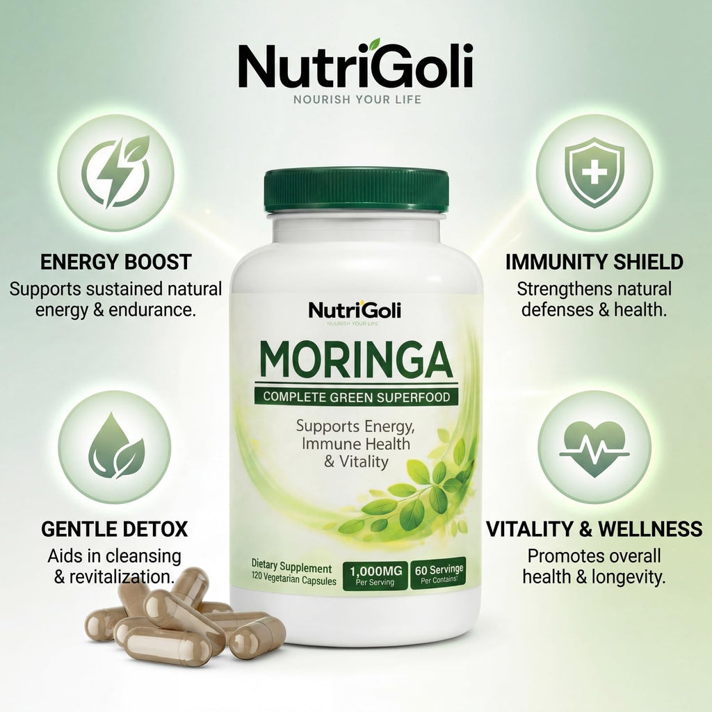 Moringa Capsules 1000mg 120 Vegetarian Capsules G5896