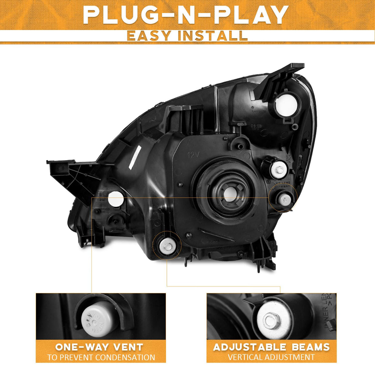 Halogen Headlights Assembly G61385