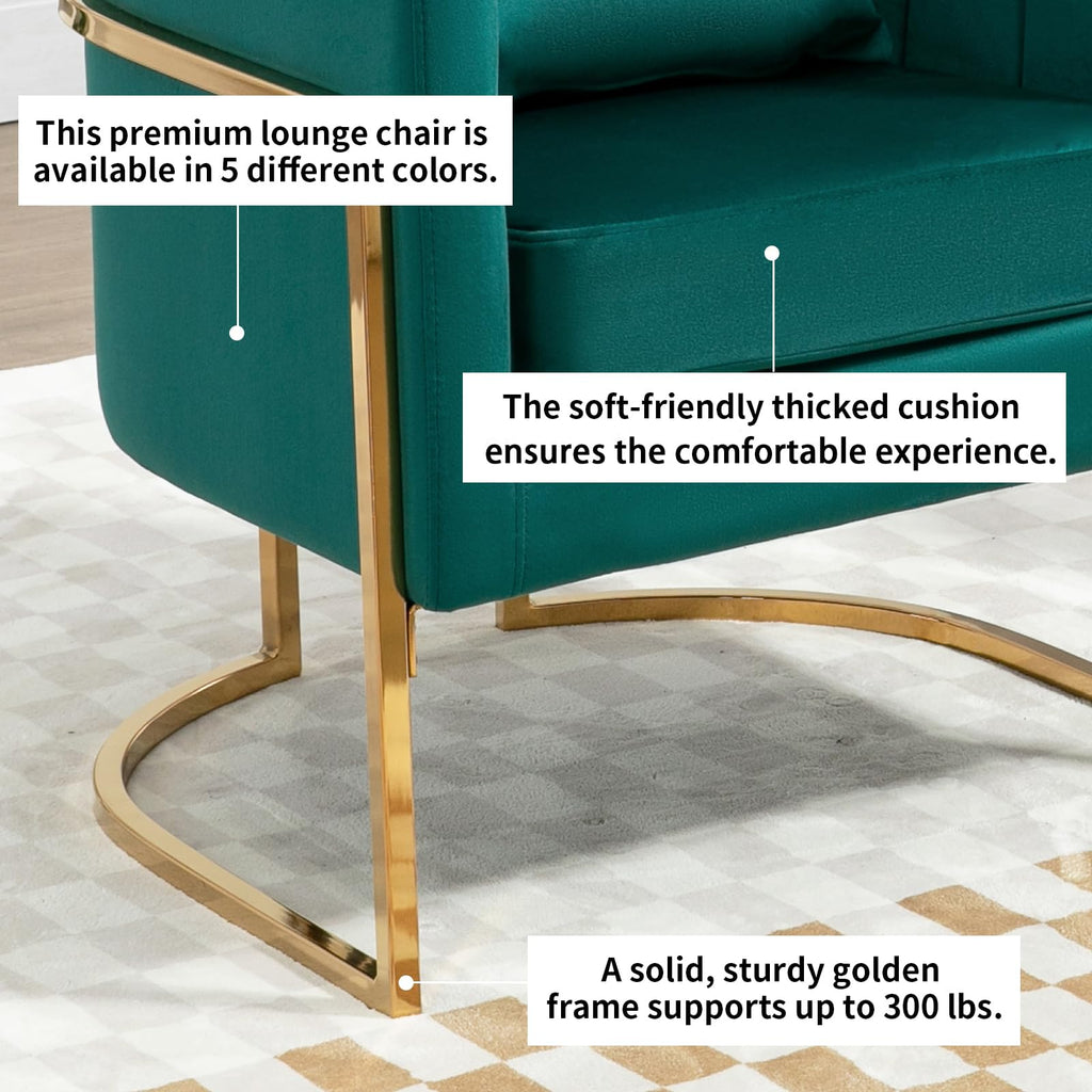 Velvet Accent Chairs Set of 2 Green I20065