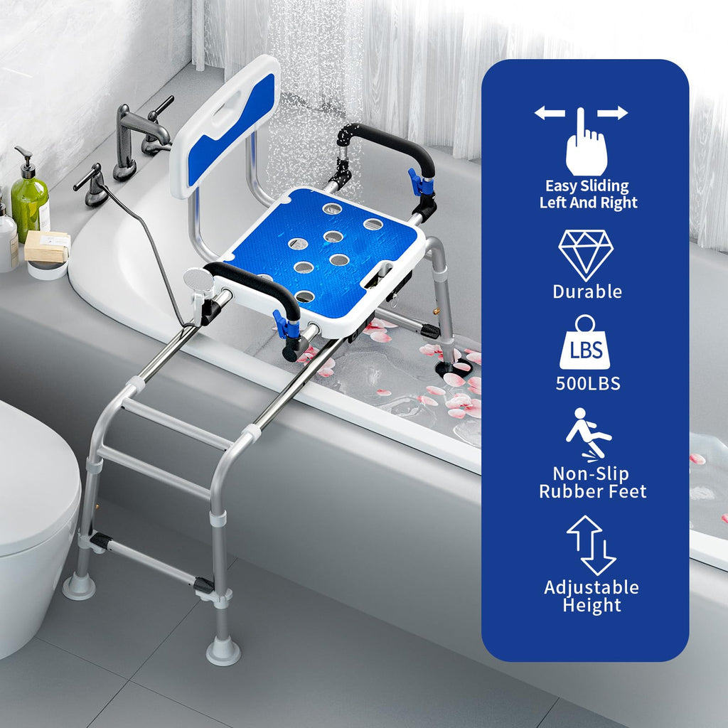 Sliding Shower Chair with Arms and Back I9032