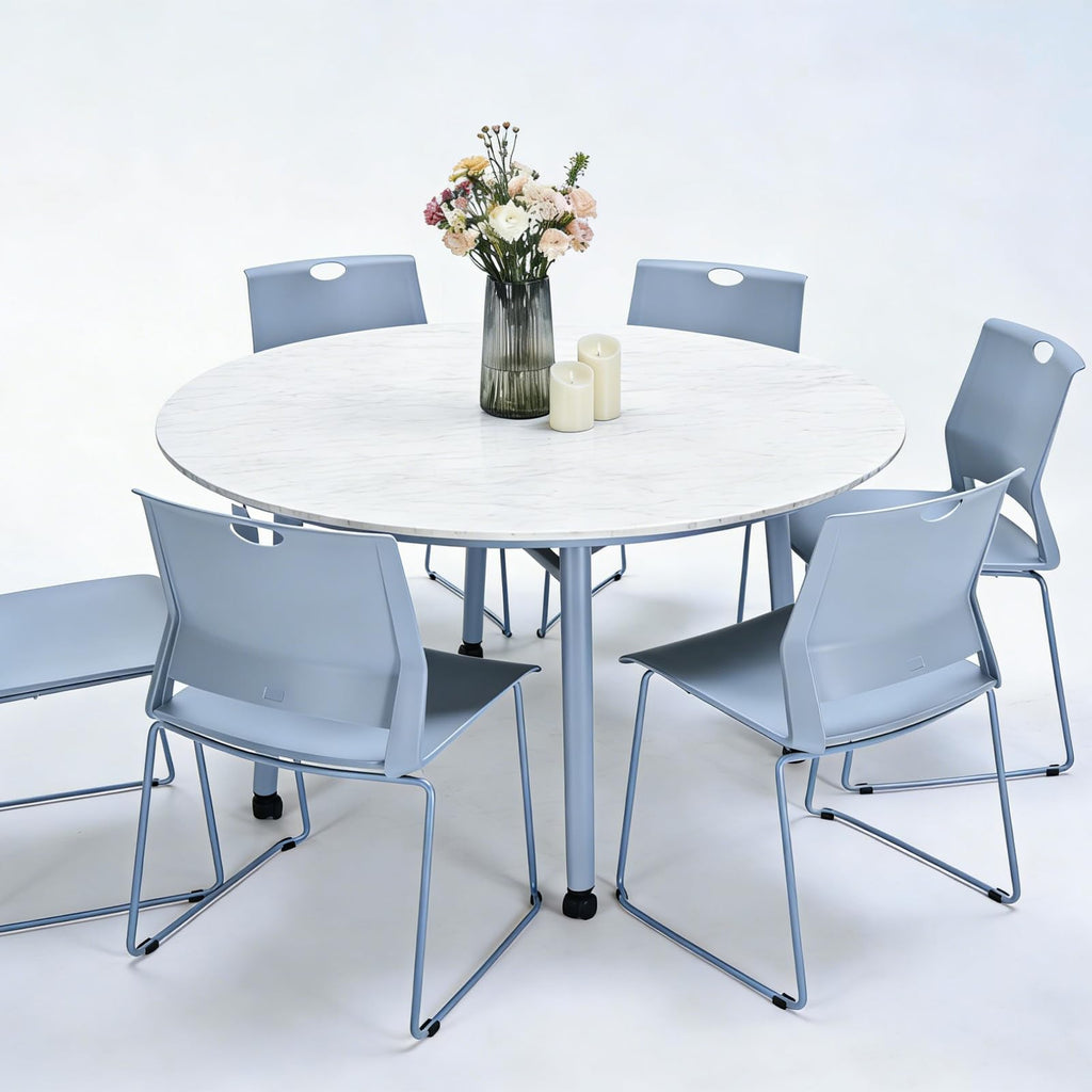 Grey Stackable Chairs Set of 8 L757582
