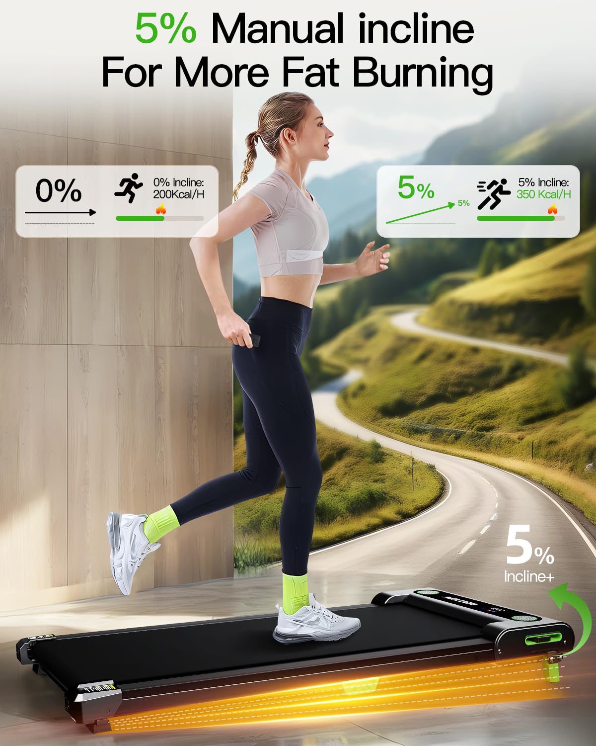 Incline Walking Pad with Remote Control F569