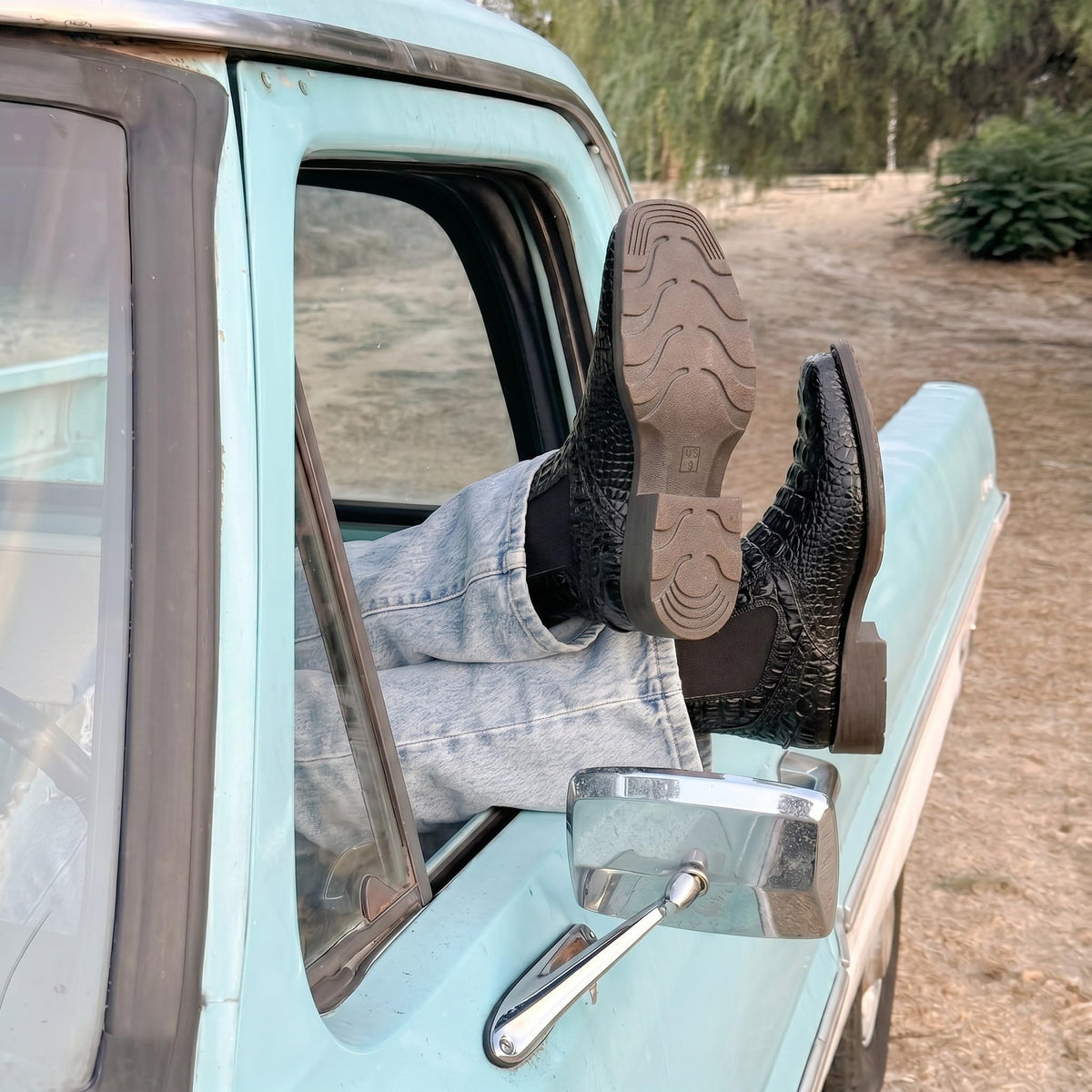 Square Toe Western Cowboy Boots M898607