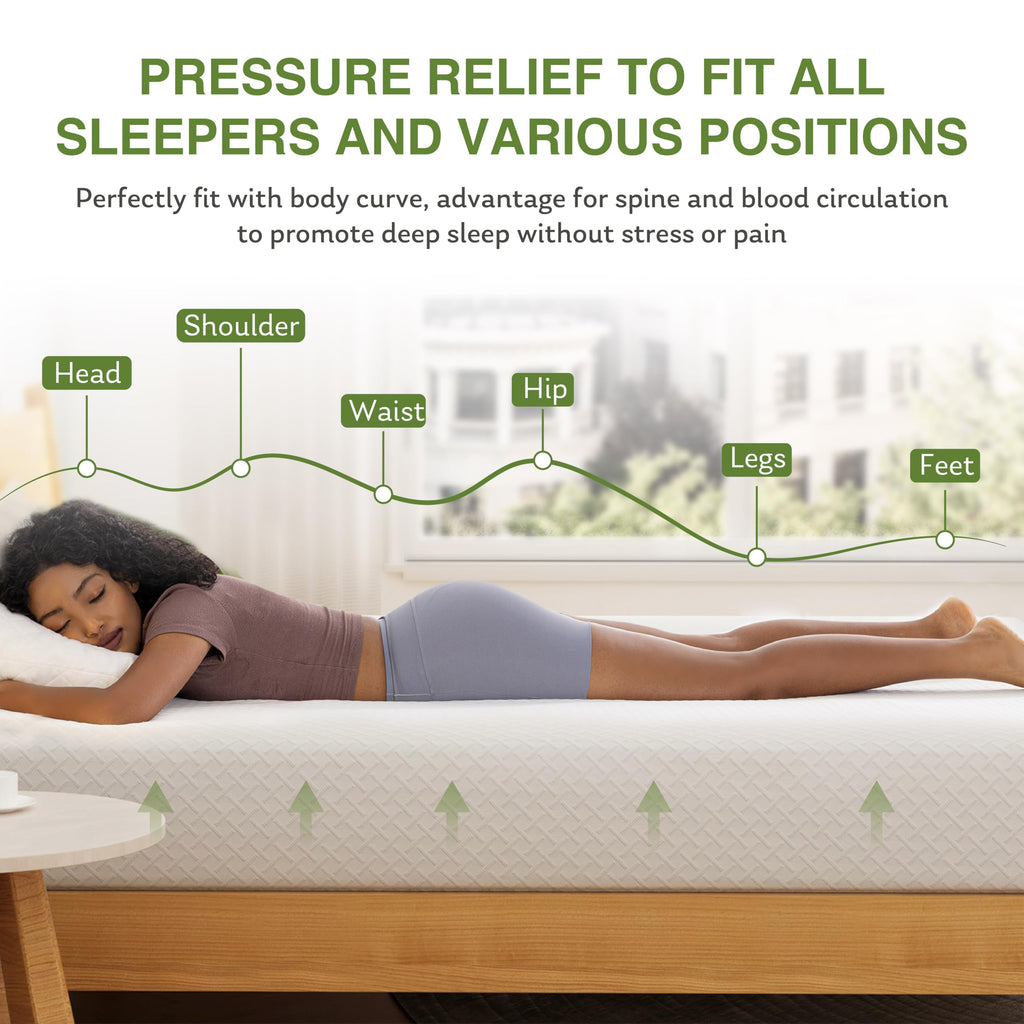 Full Size 8 Inch Medium Firm Memory Foam Mattress I126