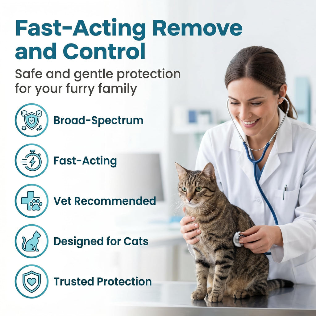 Praziquantel & Pyrantel Pamoate Dewormer Liquid for Cats and Kittens 100 mL U30843