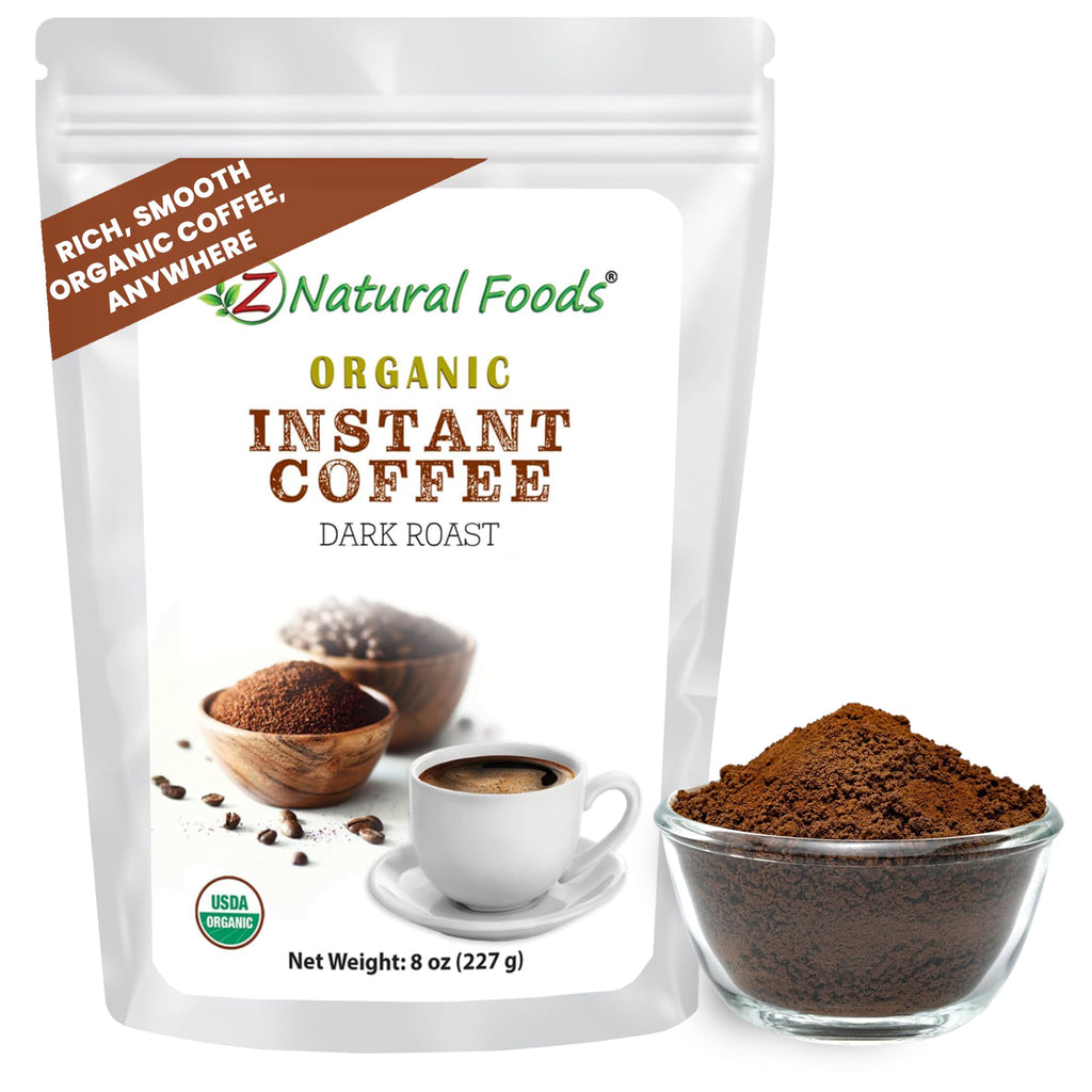 Organic Instant Coffee Powder Dark Roast Arabica 8 oz D1951