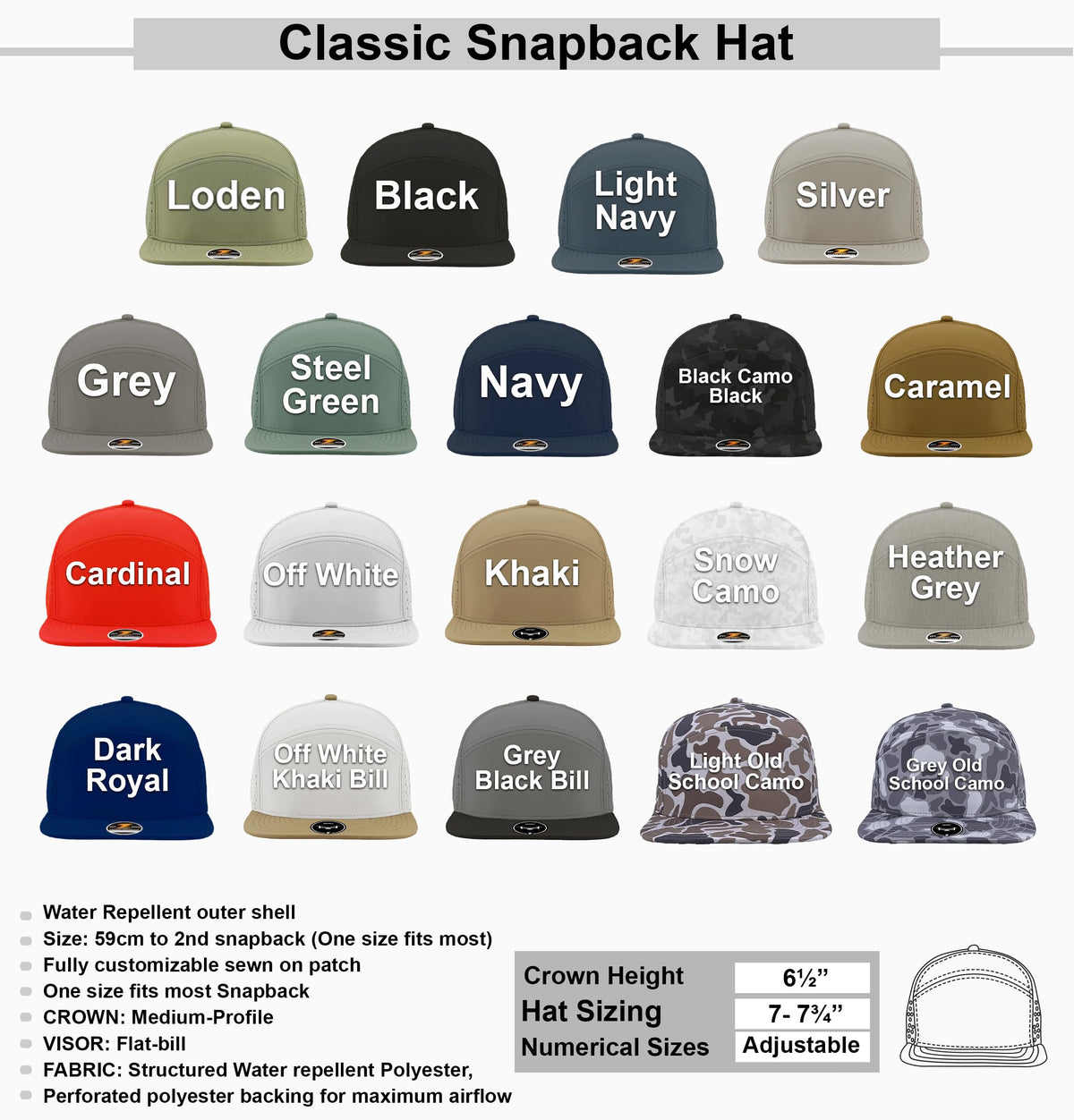 Custom Logo Patch Baseball Cap H9739