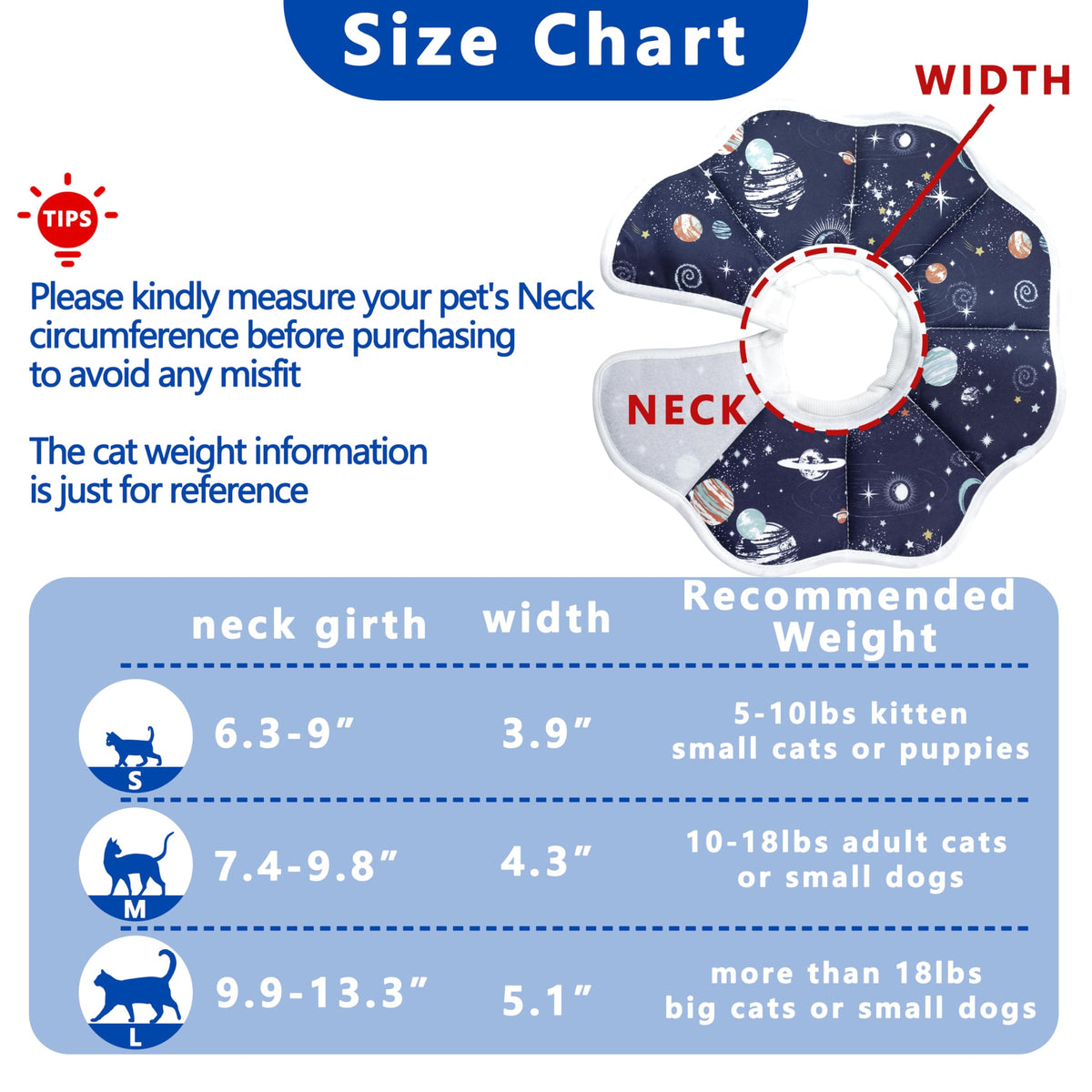 Adjustable Cat Recovery Collar Y7139