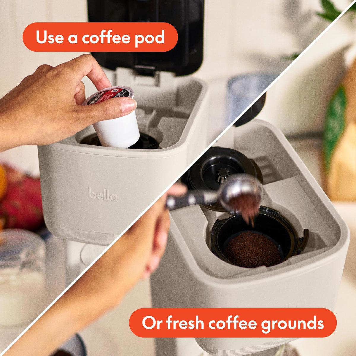 Single Serve Coffee Maker, K Cup & Coffee Ground Compatible N94109