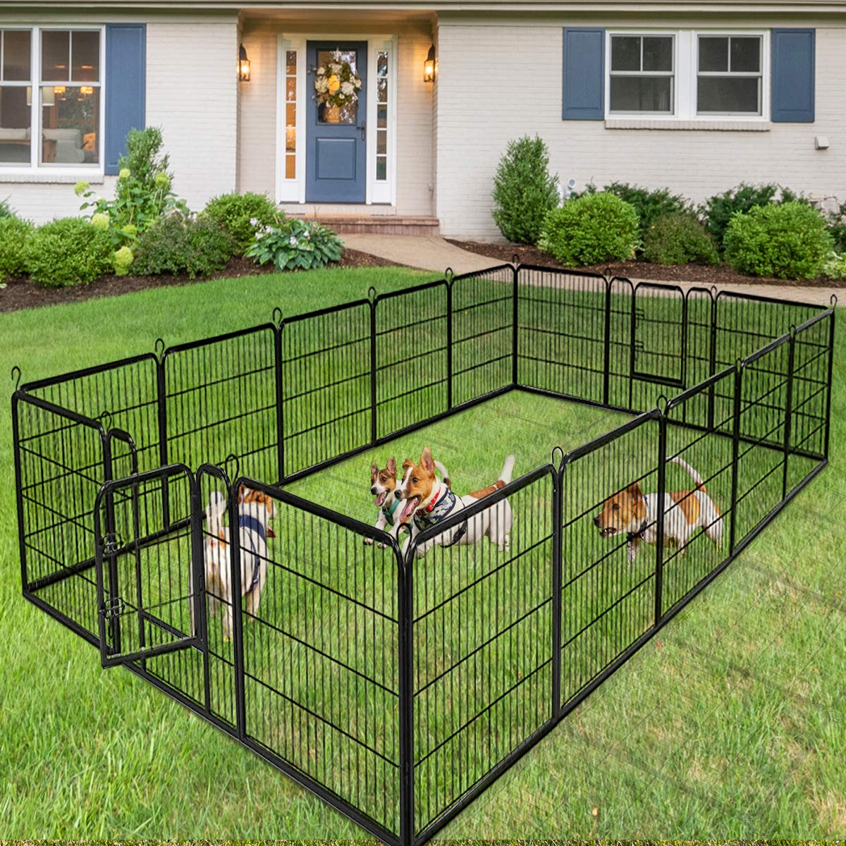 16 Panel Metal Pet Playpen with Door Q2292