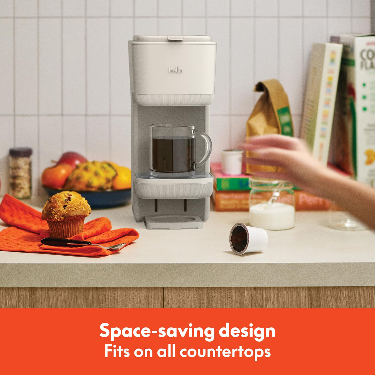 Single Serve Coffee Maker, K Cup & Coffee Ground Compatible N94109