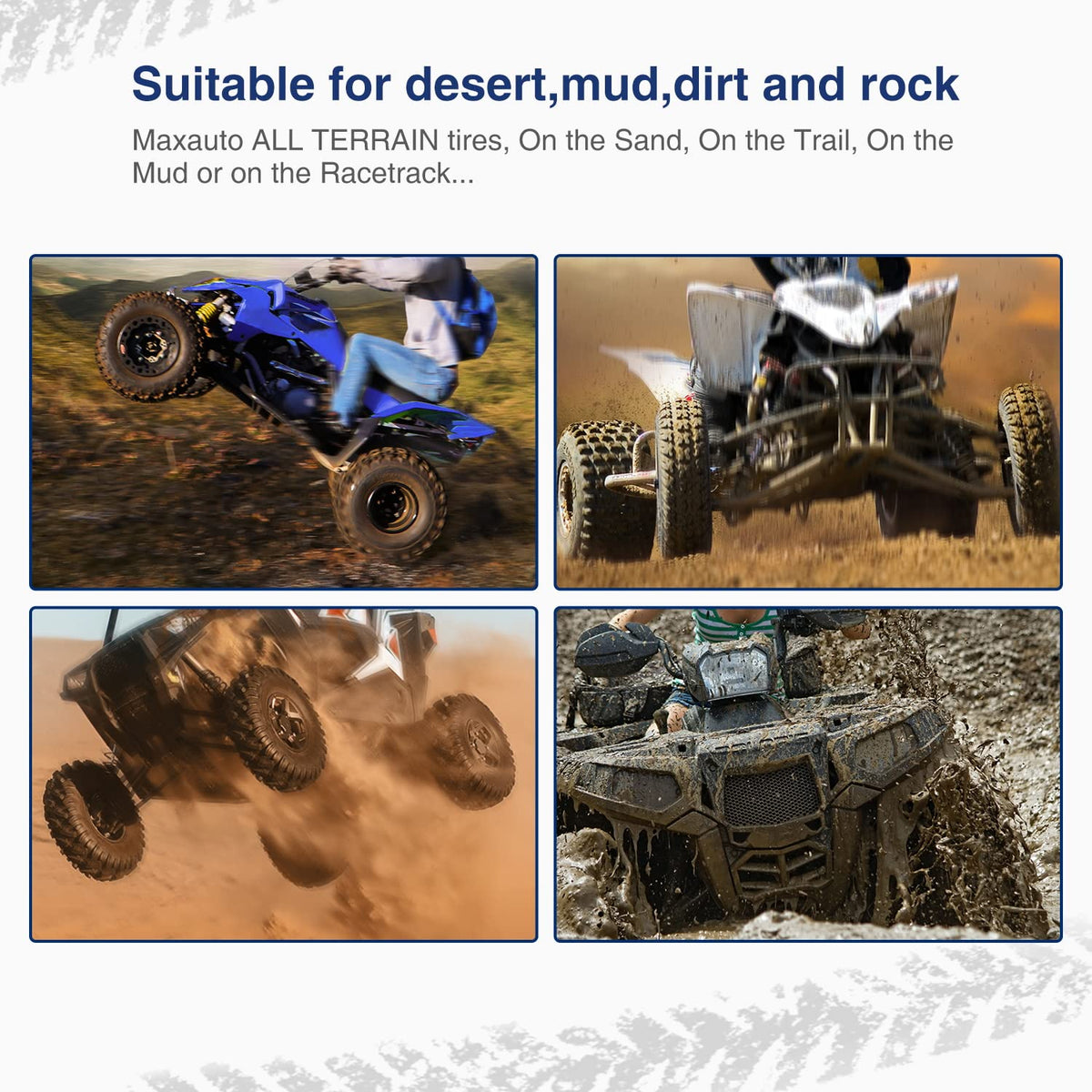 19x7-8 ATV UTV Off-Road Tires Set of 2 H50050