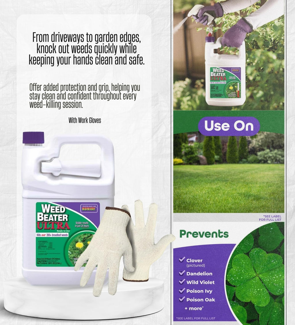 Weed Killer RTU Liquid 1 gal with Work Gloves K339122