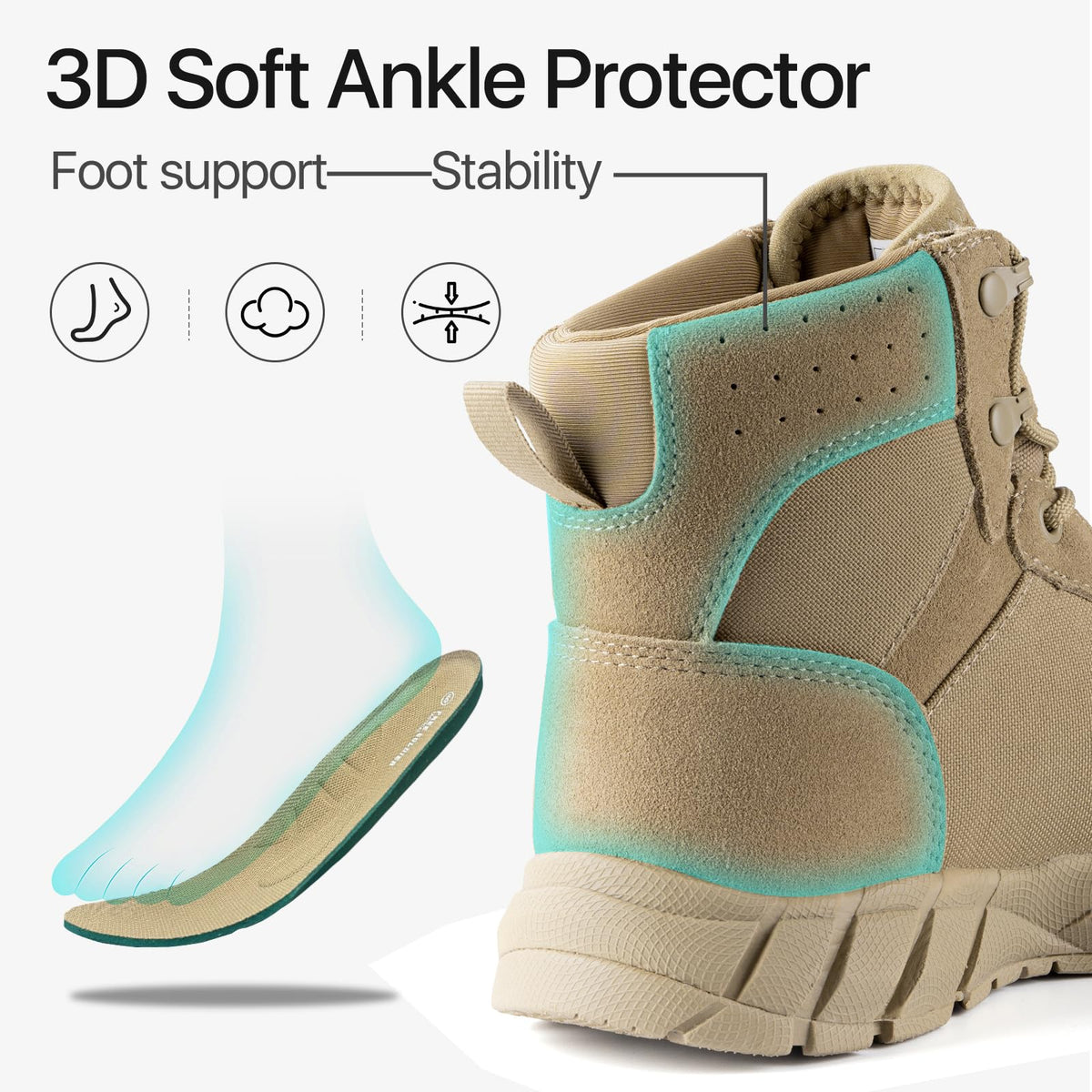 Women's 6 Inches Lightweight Waterproof Hiking Work Boots M91775