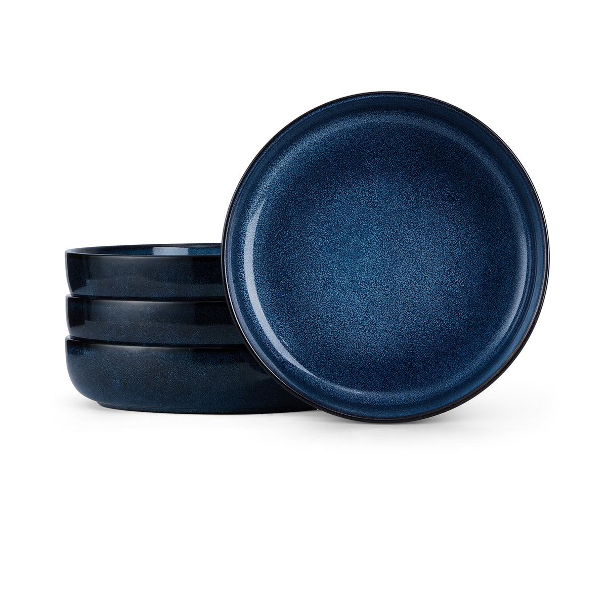 Blue Stoneware Pasta Bowls Set of 4 M375