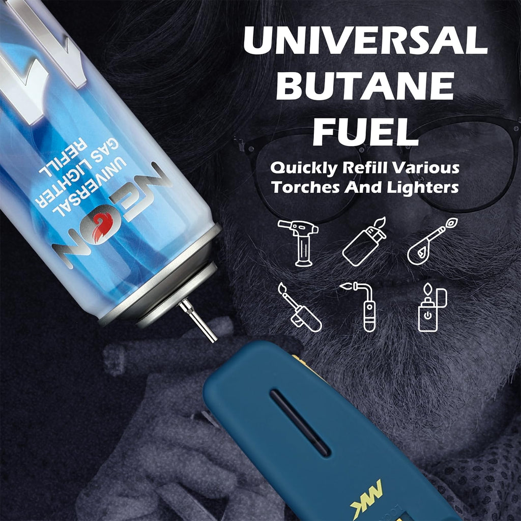11X Ultra-Refined Butane Fuel 300ml with Metal Nozzle & 5 Adapters, 12 Cans J960270
