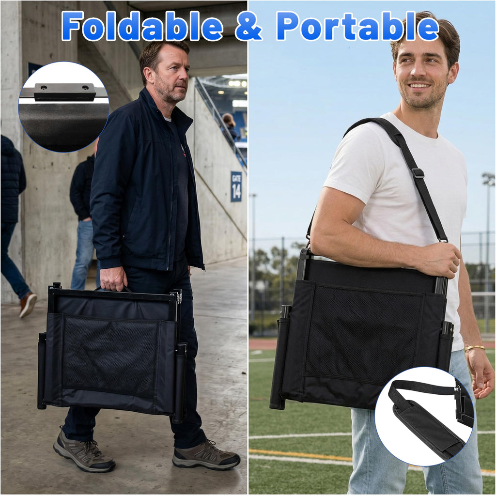Portable Stadium Seat with Armrests & Cup Holder O469381