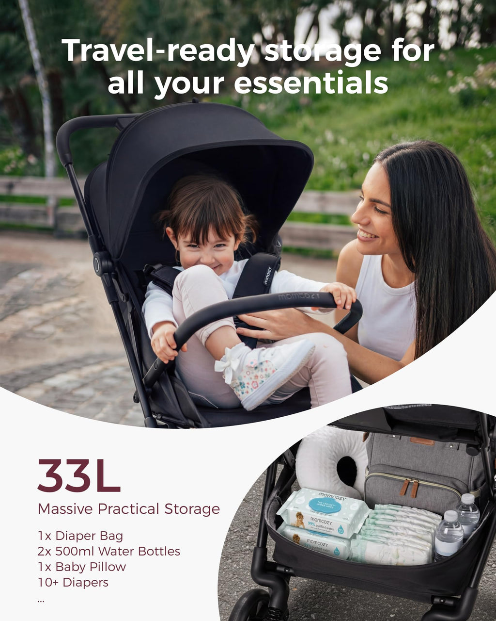Travel Stroller with One-Hand Fold I576973