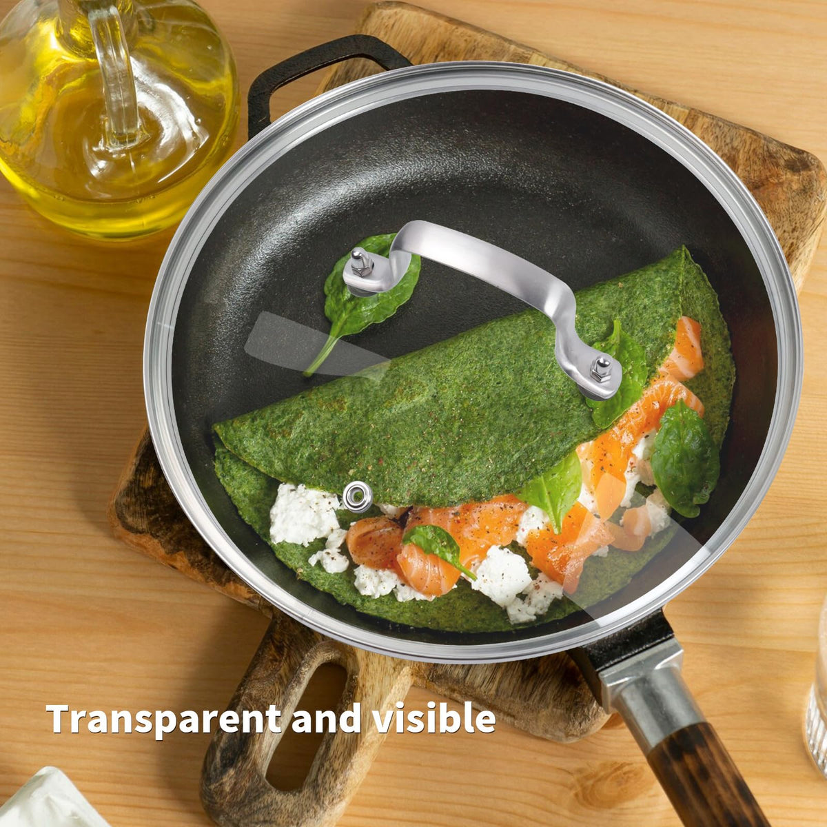 10" Tempered Glass Pan Lid with Steam Vent H378