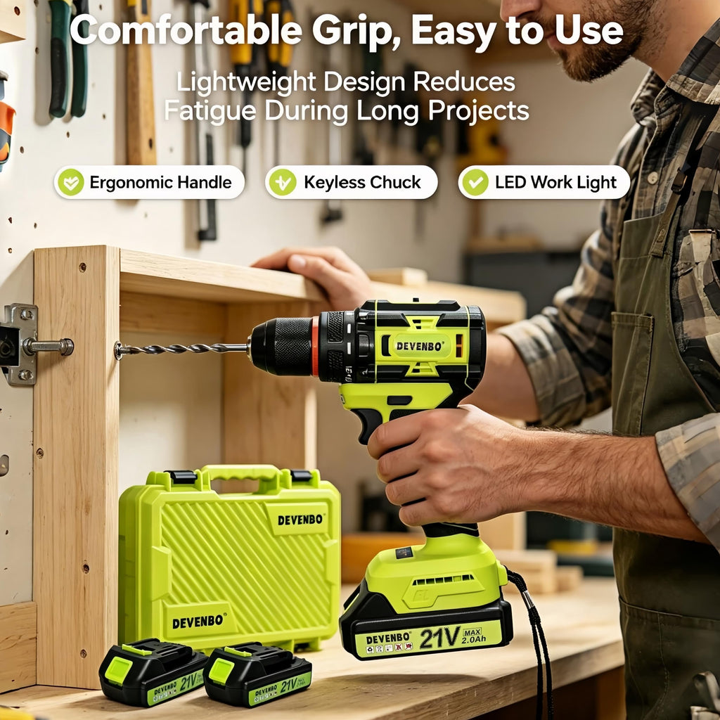 21V Brushless Cordless Drill Set Y924027