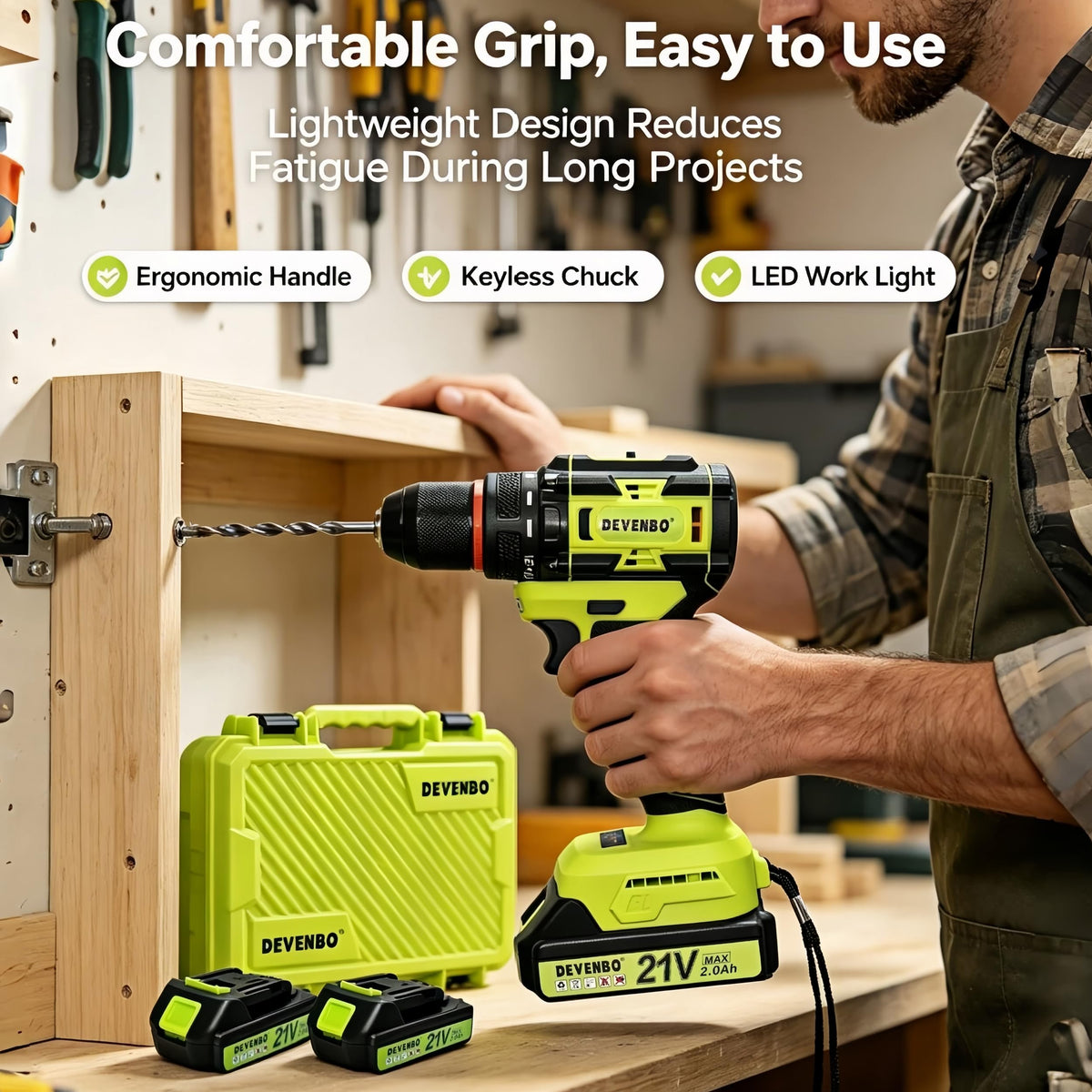 21V Brushless Cordless Drill Set Y924027