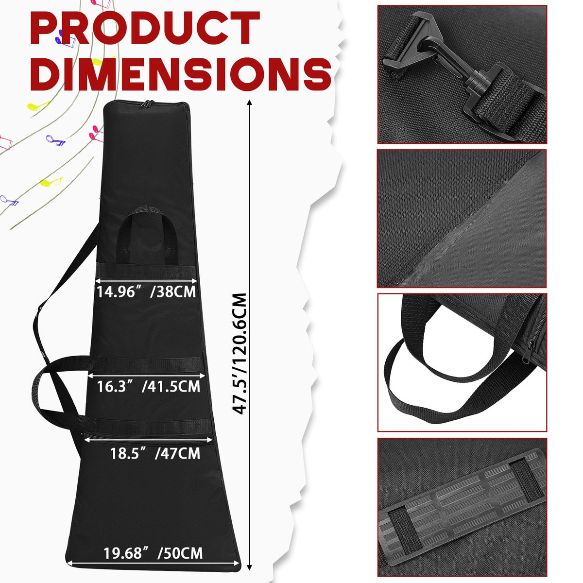 Foam Padded Guitar Gig Bag O253033