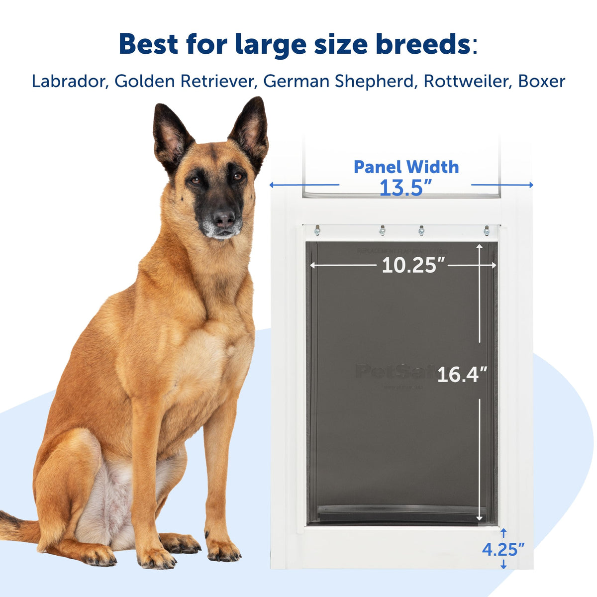 Sliding Glass Pet Door, Large, White T78188