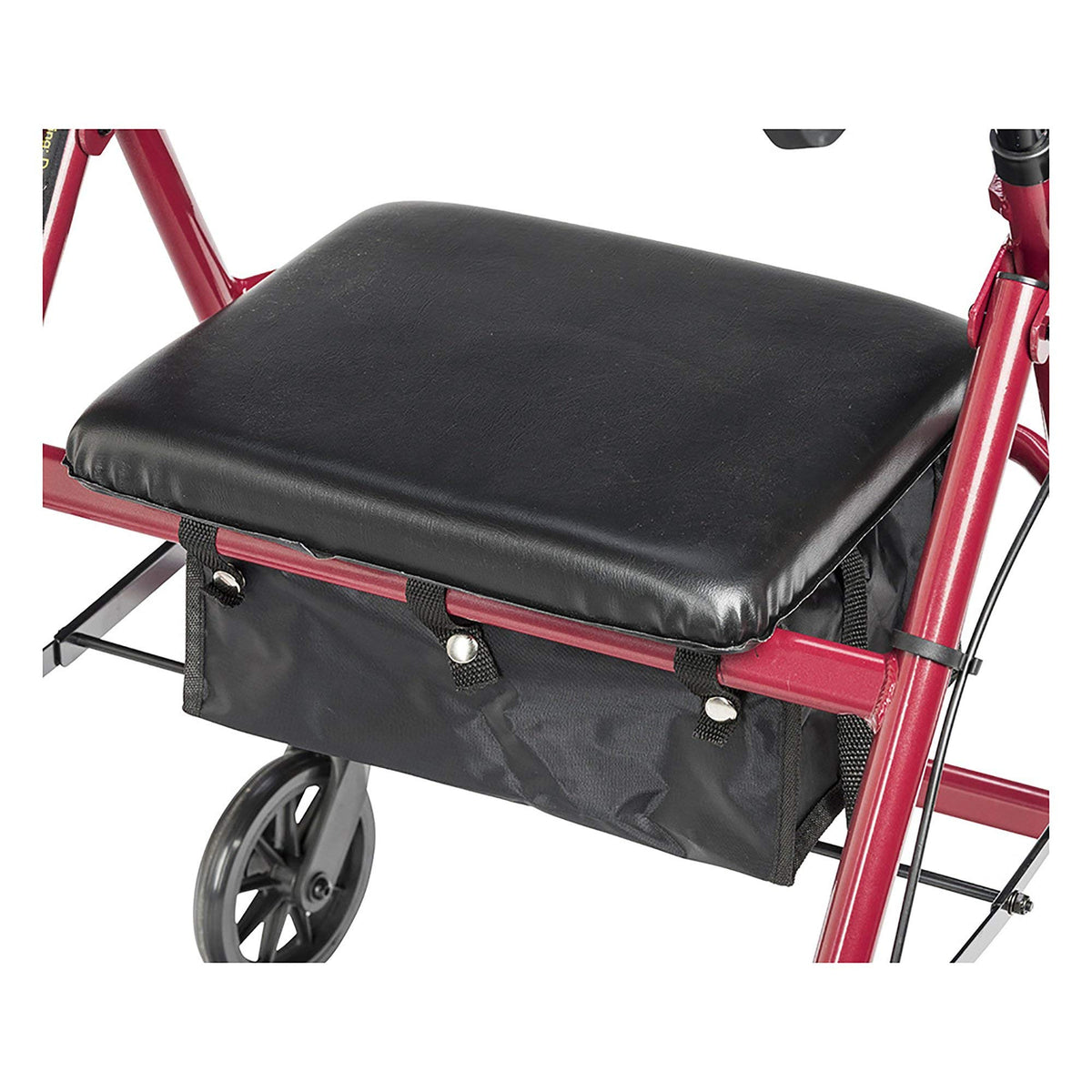Red Aluminum Rollator with Padded Seat G705316