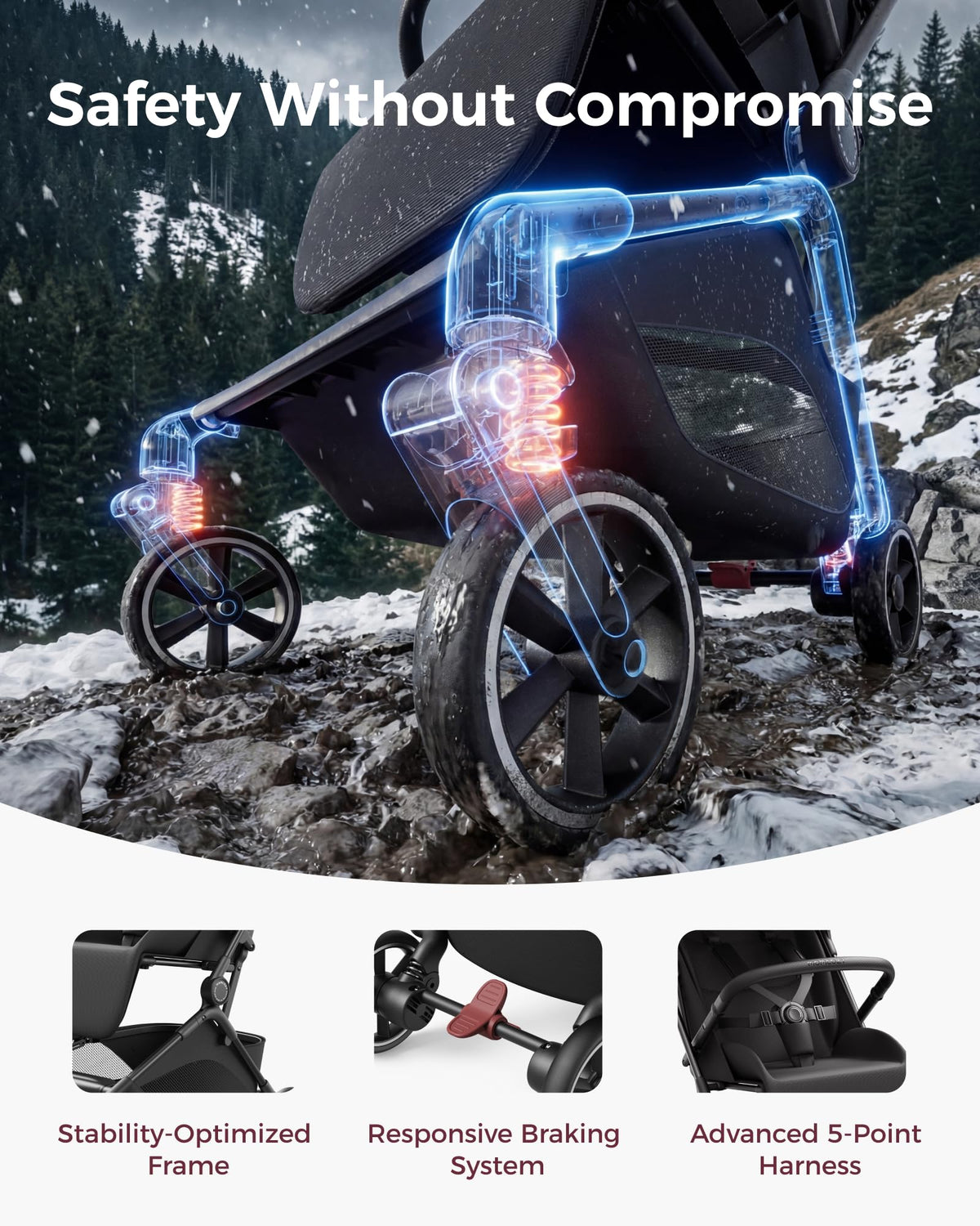 Travel Stroller with One-Hand Fold I576973