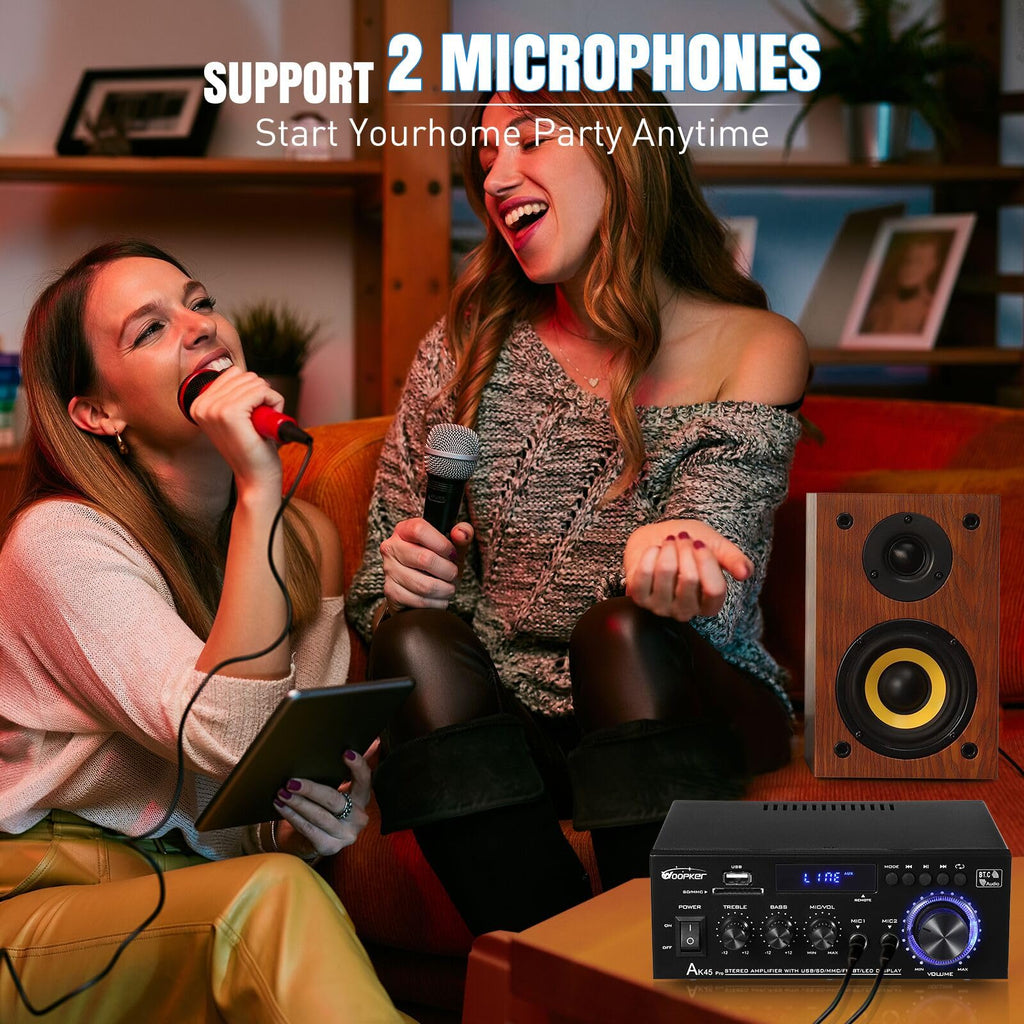 400W 2 Channel Bluetooth 5.0 Stereo Audio Amplifier G31292