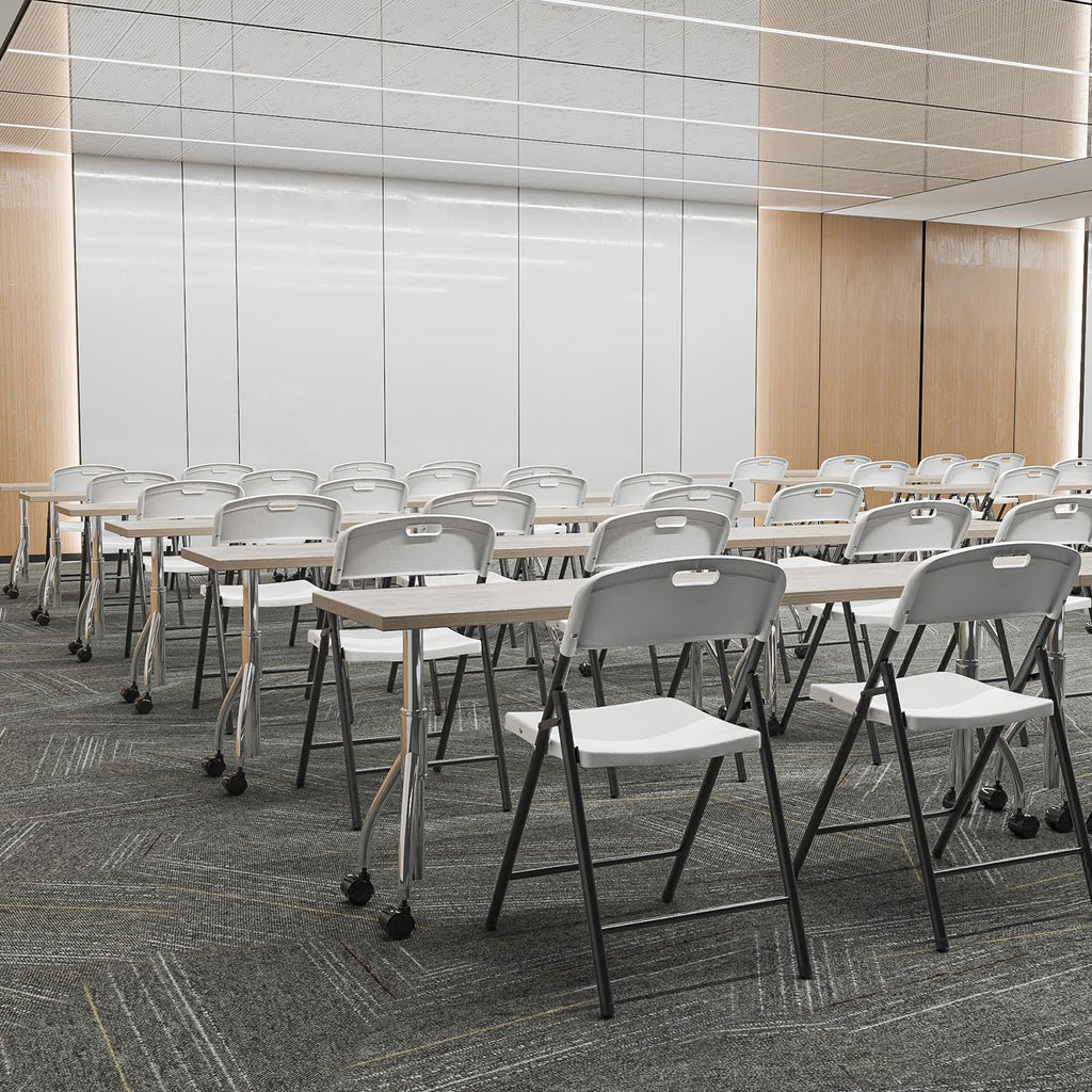 White Plastic Folding Chairs 10-Pack W253