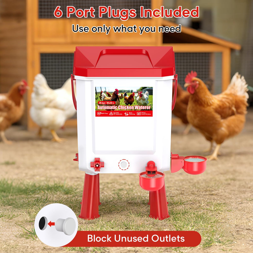 Automatic Chicken Waterer 3 Gallons with Float Valve E344