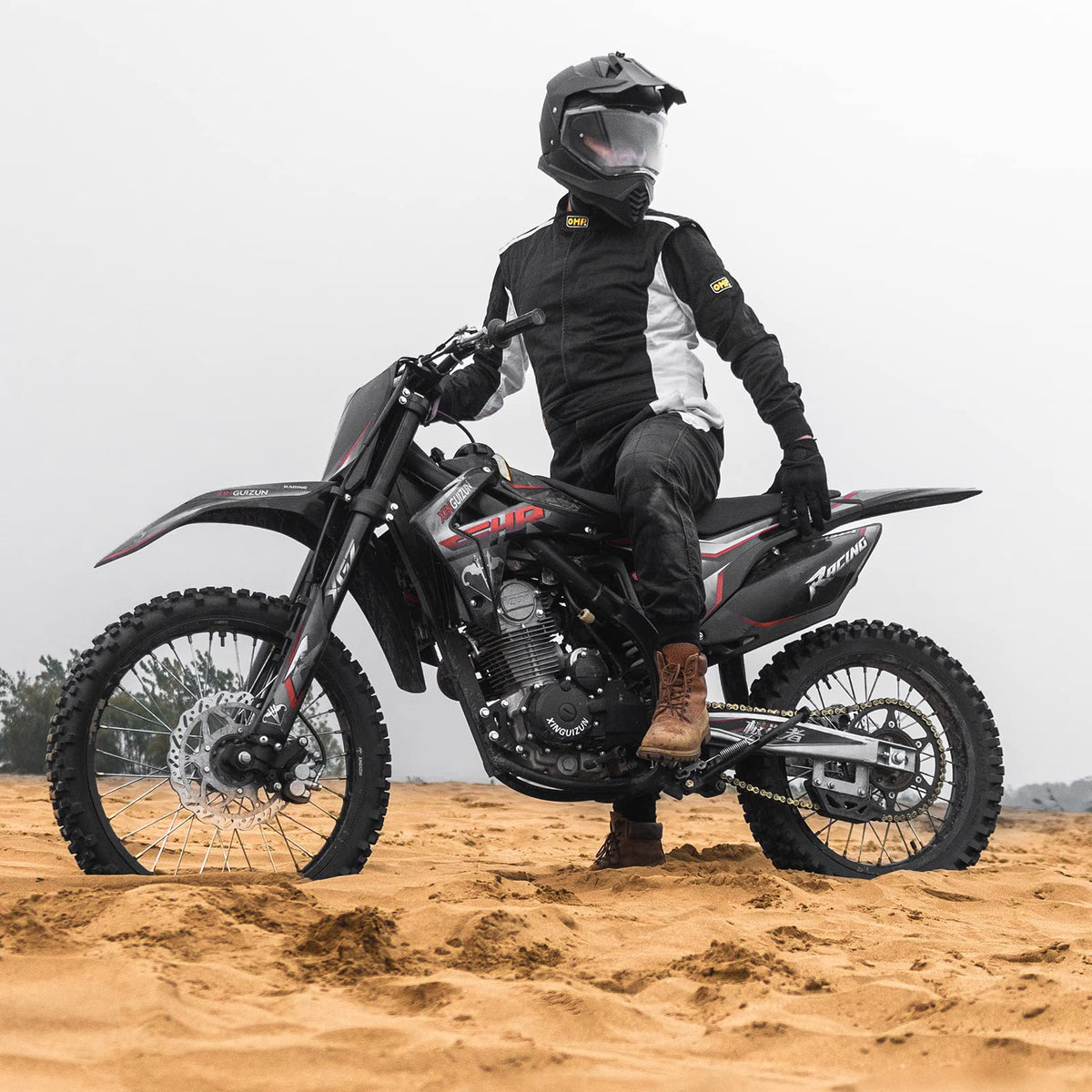 Dual Sport Adventure Motorcycle Helmet with Pinlock Visor R2841