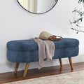 Oval Storage Bench with Rubber Wood Legs S32828