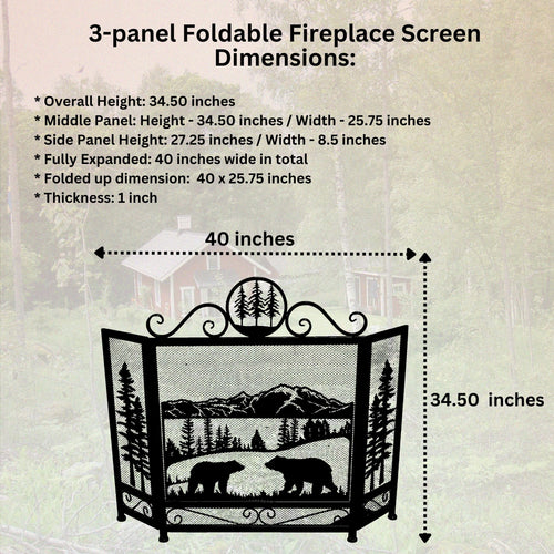 3-Panel Fireplace Screen Q83633