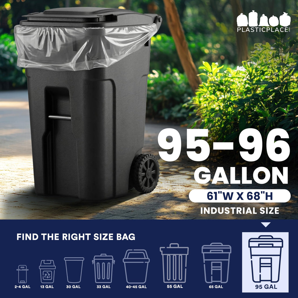 95-96 Gallon Garbage Can Liners, 25 Count F194